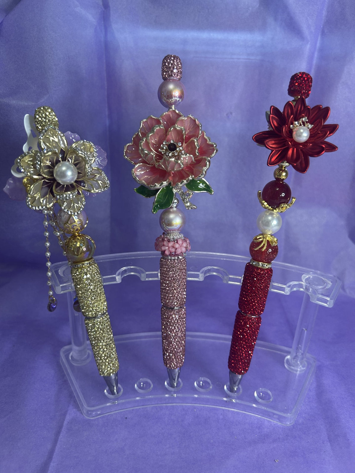 Flower Rhinestone Pens